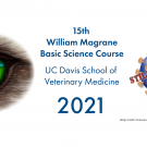 Basic Science Course logo with dog eye and virus